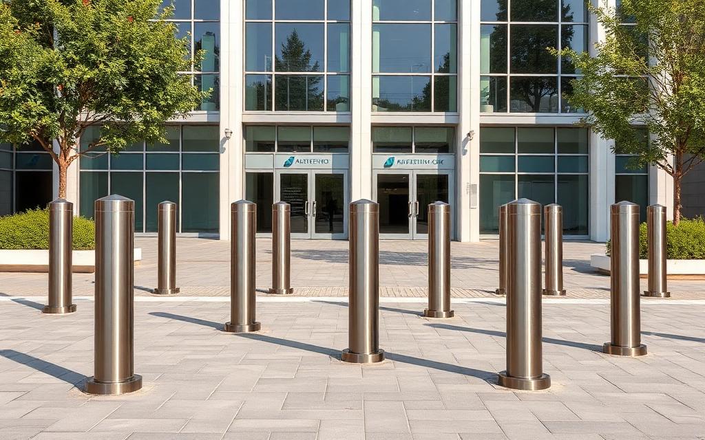 Automatic Bollards installed by KTEQ Automation
