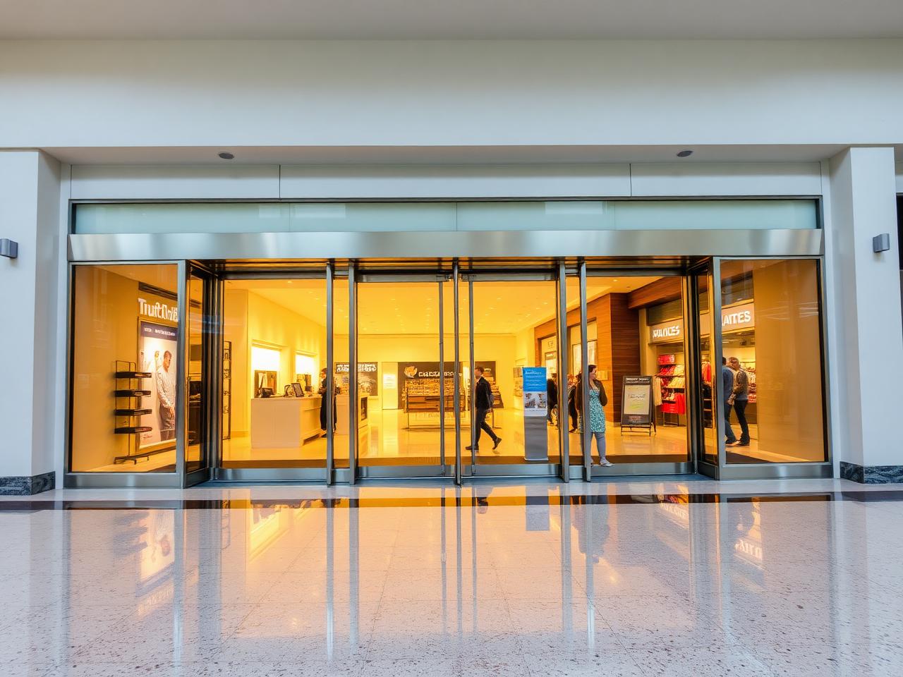 Mall main entrance automation
