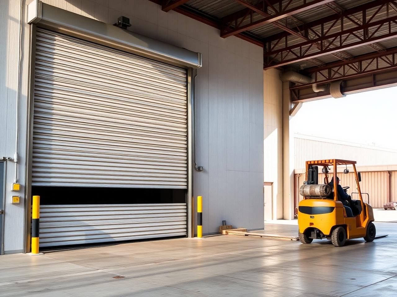 High-speed doors between production zones